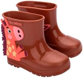 mini melissa Welly Wonderland Boot for Toddlers, Brown, 10