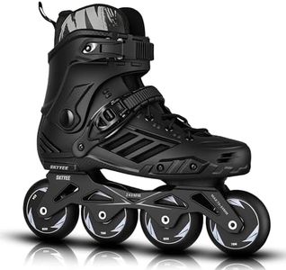 SKTYEE Inline Skates for Women and Men, Fitness Inline Speed Racing Skates Adult, Comfortable and Breathable Roller Skates with Washable Lining, Black (Size : Men 9/Women 10.5)