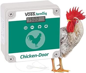 VOSS.farming Porte Automatique pour Poules Chicken-Door, Ouverture de Porte à clapet pour Poules, Porte Automatique pour poulailler, Portail pour poulailler avec capteur de lumière