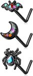 MeIighting 3PCS Black Nose Rings 20