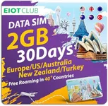 EIOTCLUB Prepaid Europe SIM Card, 2