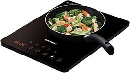 Daewoo SDA1805 2000W Electric Single Induction Hob with Built-In Timer and Adjustable Temperature Settings, Automatic Switch Off and Overheat Protection, 220-240v,package may vary,Black