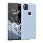 kwmobile Case Compatible with Google Pixel 4a Case - TPU Silicone Phone Cover with Soft Finish - Light Blue Matte