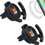 HOMEFOX Air Vent Car Mount for Grip Stand Collapsible Socket Phone Holder with Secure Vent Clips (Two Packs, Black)