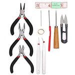 DIY Crafts Design No # 2, Combo Tool Set, Combo Tool Set Flat Nose Pliers Beading Needle Kit Making (Design No # 2, Combo Tool Set)