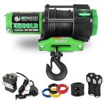 STEGODON 4500 lb ATV/UTV Electric Winch 12V Waterproof Electric Winch Off-Road Synthetic Rope Winch for ATV UTV Towing Trailer Winches with 2 Wireless remotes,Winch Stopper and Winch Mounting Plate