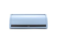 Brabantia - Roll Top Bread Bin - Canister for 2 Loaves of Bread - Extra Storage Space due to Flat Top - Keeps Content Fresh - Kitchen Storage Box - Steel - Dreamy Blue - 45 x 26 x 17 cm