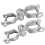 SZYNLIF 1-3/8'' Chain Link Fence Gate Post Hinge, Galvanized Steel, Silver, 220lb Capacity