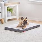 Brindle 2" Orthopedic Dog Bed - Dog Crate Bed with Machine Washable Cover - Small Dog Bed - Gray