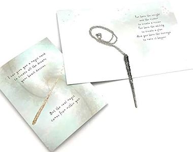 Smiling Wisdom Hermione Granger Magic Wand - Harry Potter Themed - Empowering Greeting Card - From a Parent Teacher Mentor Coach Friend. Graduation Anytime Gift ? 4.5 Antique Silver