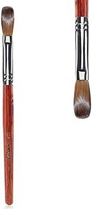 12# Pinceau pour ongles Cheveux De Vison en bois rouge pour ongles en acrylique et nail art,outil de manucure