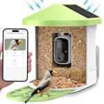 Cozion Smart Bird Feeder Camera, Bird Feeder with Camera Bird Camera Wireless Wifi Bird House Camera Smart Bird Watching Camera Auto Record Videos AI Identify Notify Phone Live View smart Bird Camera