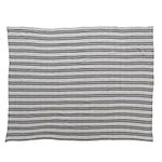 Creative Co-Op Plaid Cotton Two-Sided Double Cloth Tablecloth, Cream and Charcoal Throws, 60" L x 50" W x 0" H, Cream & Black