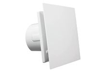 FANTRONIX NAZAIR White 100 mm Quiet Powerful Bathroom Extractor Fan with Humidity Sensor Wall Ceiling Mounted Ventilation Damp Environment Control for 100 mm Ducting Silent Toilet Shower Ventilator