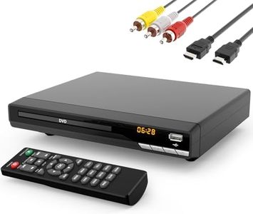 DVD Players for TV with HDMI,Plays All Regions and Formats,CD Players for Home,Support 1080P Video/CD/DVD/VCD/JPEG/USB, Remote, HDMI and RCA Cables Included (2026 New Model)