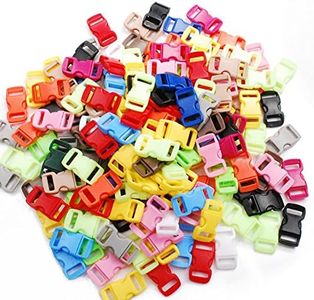 100pack Assorted 3/8"Curve Contoured Side Release Buckle for Parachute 550 Cord Paracord Bracelet Pets Collar Strap Webbing Sewing Accessories FLC003-C