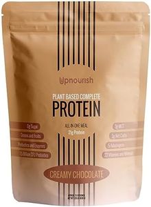 UpNourish Chocolate Vegan Protein Powder, Meal Replacement Shake, Gluten Free, Dairy Free, Packed with Essential Vitamins and Minerals, Keto-Friendly, Low-Carb Diet, 15 Servings