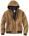 Carhartt Men's Loose Fit Firm Duck Insulated Flannel-lined Active Jacket work utility outerwear, Brown, M UK