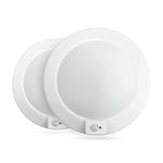 ECOELER 2 Pack PIR Motion Sensor Ceiling Light, 3CCT Selectable Occupancy Light with Time Countdown & Dusk-to-Dawn Sensor, 16W 1000Lm, Motion Light for Garage, Hallway, Stairwell