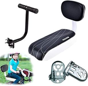 AUVSTAR Cojín para asiento trasero de bicicleta,asiento trasero de bicicleta de montaña,asiento trasero de vehículo eléctrico,cojín para asiento trasero, incluye cojín y reposapiés(Black set)