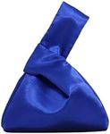 Verdusa Women's Satin Evening Bag Clutch Handbag Mini Purse Small Tote Royal Blue One-Size