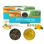 TEACURRY Fatty Liver Peppermint Herbal Tea (2 Month Pack | 60 Tea Bags) - Helps With Fatty Liver Detox, Abdominal Swelling, Ascites - 120 Gm