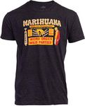 Marijuana: Weed with Roots in Hell (1936 Poster) | Funny Vintage Drug War Reefer Madness Pot Propoganda Men Women T-Shirt-(Adult,L) Black Heather