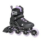 Rollerblade Macroblade 84 Women's Adult Fitness Inline Skate, Black & Lavender, Performance Inline Skates