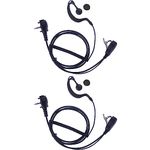 KANMIT Earpiece for Motorola Vertex Standard Radio VX-261 EVX-261 VX-231 EVX-531 EVX-534 VX-180 VX-298 VX-350 VX-351 G Shape Spring Wire Ear-Hook Headset with PTT mic (2 Pack)