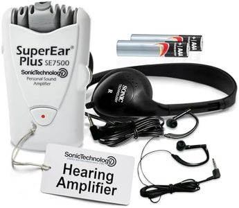 SuperEar Plus Model SE7500 Personal Sound Amplification Product with Case, Headphones and Discreet Earbuds