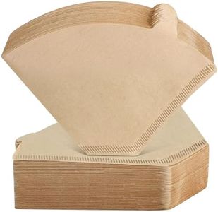 600Pcs Cone Coffee Filters #4, Clinuse Unbleached Size 04 Coffee Filters 8-12 Cup, Disposable Natural Paper Filters, No.4 Cone Filters Compatible with Ninja, Cuisinart, Pour Over and Drip Coffee Maker