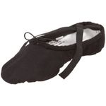 SANSHA Pro 1 Canvas Ballet Slipper,Black,19 N (15 N US Men's)