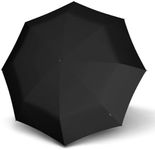 Knirps T.200 Medium Duomatic Automatic Open Close Rain Umbrella for Adults - Portable Weather Protection - Compact, Fits in Backpack or Purse, Retractable with Carrying Case, Black, 97cm Diameter