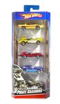 Hot Wheels 1:64 Scale Die-Cast Toy Cars, 5-Pack of Toy Race Cars, Hot Rods, Character Cars, or Rescue or Pick-Up Trucks (Styles May Vary), 01806