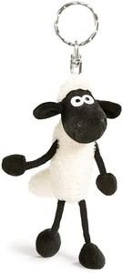 NICI Llavero Oveja Shaun 10cm Blanco - Colgante Animal de Peluche sostenible - para Colgar en la Llave, Bolso, Mochila, y Mucho más, para niños y Adultos, una excelente Idea de Regalo