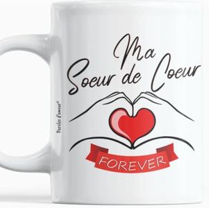 Paroles d'amour Cadeau Noel Meilleure Amie Soeur de coeur forever Mug Anniversaire Saint Valentin Jolie tasse à offrir entre Amies soeurs pour toujours Jolis Cadeaux d'amitiés pour femmes