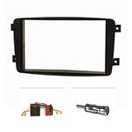 Double DIN radio fascia set for Mercedes C-Class W203 S203 CL203 CLK C209 A209, Viano, Vito black