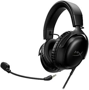 HyperX Cloud III wired Auriculares para Juegos con Cable, PC, PS5, Xbox Series X S, Controladores de 53 mm en ángulo, DTS, micrófono nítido de 10 mm, USB-C USB-A, Negro