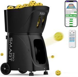 PUSUN PP-SMART Pro Pickleball Machine - Professional Auto Ball Server with APP Control, 20 Landing Points & Dink Training, Smart Pickleball Launcher with Multi-Angle System (4-6H Runtime) (Black)