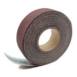 180 Grit Continuous Sandpaper Roll 2.54cm x 8m Emery Cloth Aluminium Oxide Abrasive Sandpaper Roll Drum Sander Sandpaper Rolls for Wood Furniture Finishing Metal Sanding Automotive Polishing