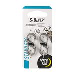 Nite Ize S-Biner Micro Lock Mini Stainless Steel Carabiner, Stainless, Pack of 2