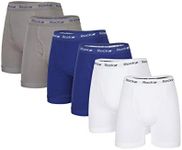 Rocky Men's 6 Pack Cotton Classic Boxer Briefs Soft Knitted Stretch Boxers (3Xlarge, Multi Pack)