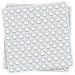 Dampone Cabinet Door Rubber Bumpers 200 Pcs Self Adhesive Sound Dampening Clear Bumper Pads for Drawers, Table Tops, Cupboard, Picture Frames, Glassware and Furniture (Hemispherical)