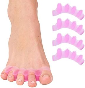 ZenToes Silicone Toe Spacers for Correct Toe Alignment, Bunion and Hammertoe Straighteners - 2 Pairs (Pink)
