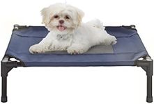 PETMAKER Elevated Dog Bed - 24.5x18.5-Inch Portable Pet Bed with Non-Slip Feet - Indoor/Outdoor Dog Cot or Puppy Bed for Pets up to 25lbs by (Blue)