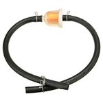 visionrabbit 2PCS Fuel Petrol Inline Filter Hose Pipe With Clips Universal For 2 Stroke Mini Moto Dirt Bike ATV Quad Gas Hose VRFORKG140