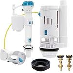 Apragaz Toilet Flush System Replacement, Dual Flush and Fill Toilet Cistern Kit with Universal Ldual Flush Cistern Valve, Adjustable Height Cistern Flush Replacement for 1.5" Or 2" Outlet