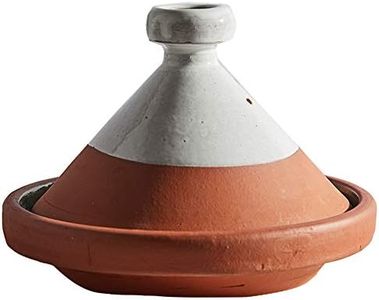 Verve CULTURE Moroccan Tagine Pot, Traditional Ceramic Cooking Pot, Contemporary Style Tangine, Teal, 7" Tall / 10 Diameter