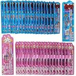 THE TWIDDLERS - 40 Kids Stationery Sets, 20 Pink & 20 Blue - Contains Two Pencils, Ruler, Sharpener & Eraser - Multipack Perfect Party Bag Fillers For Kids, Classroom School Prizes