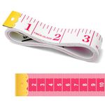 Bedzzatore Pink Measuring Tape 150cm - Dual Scale Body Measuring Tape Ruler for Weight Loss, Tailoring, Flexible Tape Measure with Inches, Centimeters, All-Purpose Pink Measuring Tape